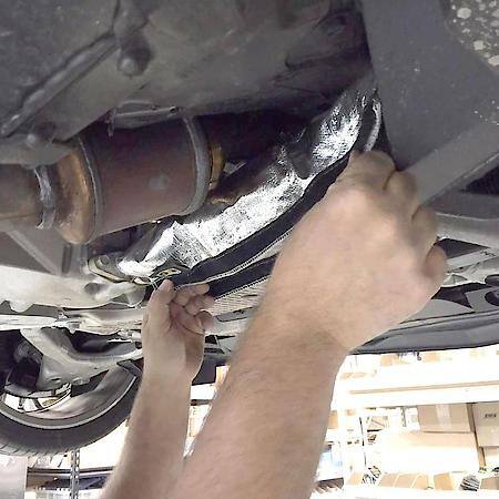C7 Corvette Oil Cooler Line Cover, Easy Install, Hook & Loop Closure