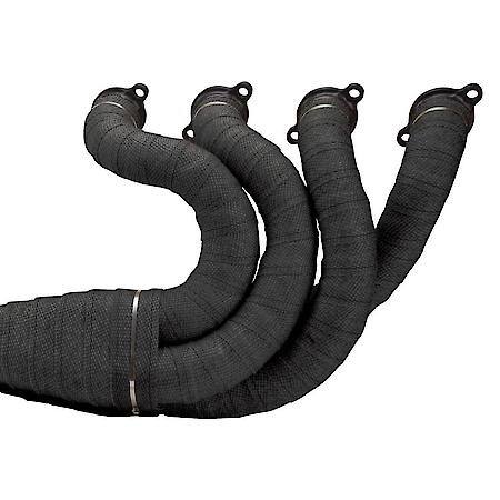 Black Glass Fiber Exhaust Wrap, 2 Inches X 25 Feet ,Up To 1200 Deg. Direct