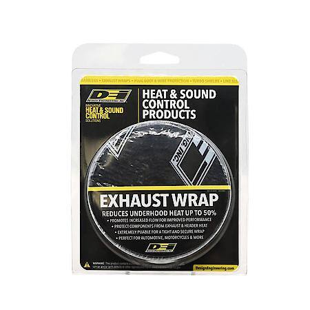 Black Glass Fiber Exhaust Wrap, 2 Inches X 25 Feet ,Up To 1200 Deg. Direct