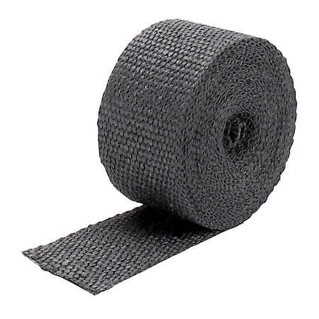 Black Glass Fiber Exhaust Wrap, 2 Inches X 25 Feet ,Up To 1200 Deg. Direct