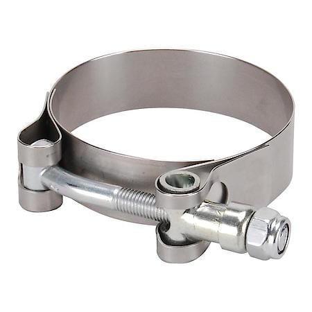 Wide Band Stainless-Steel Clamp, Adjustable From 2-1/4 Inches - 2-9/16 Inches