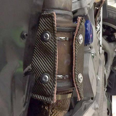 C7 Corvette Catalytic Converter Shield, Stainless Clamps, Prevents Overheating