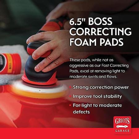 Orange Foam Correcting Pad : For Removal of Light to Moderate Defects, 6.5" Pad