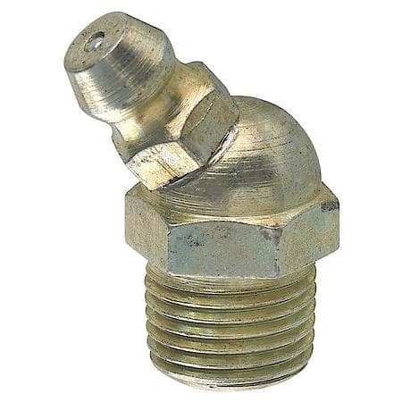 Steel 45 Degree Grease Elbow, 1-3/64 Length, Male (1/8-27 Npt), 1/Bag