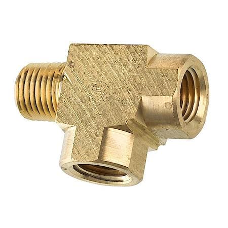 Brass Street Tee, Male (1/4-18 Npt), Female (1/4-18 Npt), 1/Bag