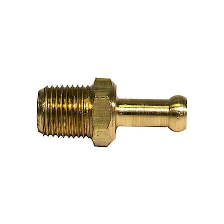 Brass Rigid Male Hose Clamp, 3/16 Hose, Male (1/8-27 Npt), 1/Bag