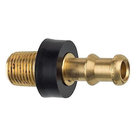 Brass Push-On Hose Fitting, 1/4 Hose, Male (1/8-27 Npt), 1/Bag