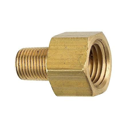 Brass Adapter, Male (1/8-27 Npt), Female (1/4-18 Npt), 1/Bag