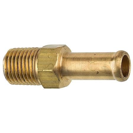 Brass Rigid Male Hose Clamp, 3/8 Hose, Male (1/4 Npt), 1/Bag