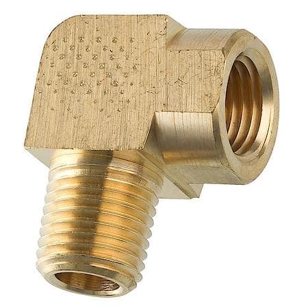 Brass Street Elbow, Male (1/4-18 Npt), Female (1/4-18 Npt), 1/Bag