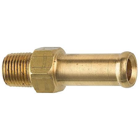 Brass Rigid Male Hose Clamp, 3/8 Hose, Male (1/8-27 Npt), 1/Bag