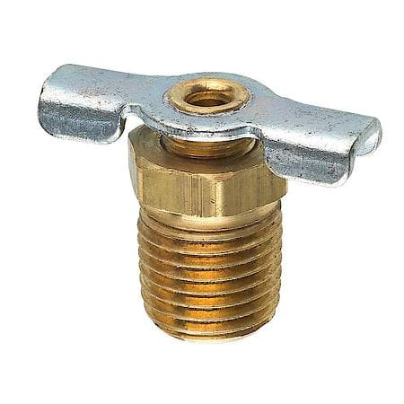 Brass Standard Drain Cock, Male (1/4 Npt), 1/Bag
