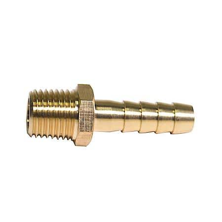 Brass Fuel Connector, 5/16 Hose, Male (1/4-18 Npt), 1/Bag