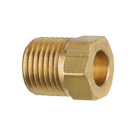 Brass Plug, 1/4 Tube (7/16-24 Inverted), 1/Bag
