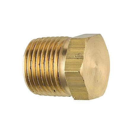 Brass Hex Plug, Male (3/8-18 Npt), 1/Bag