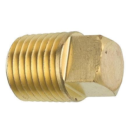 Brass Square Head Plug, Male (1/4-18 Npt), 1/Bag