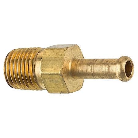 Brass Rigid Male Hose Clamp, 1/4 Hose, Male (1/4-18 Npt), 1/Bag