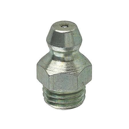Steel Straight Grease Fitting, 16.3Mm Length, Male (8X1.0Mm), 1/Bag