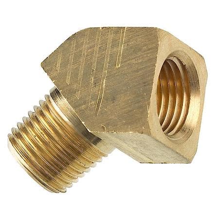 Brass 45 Degree Street Elbow, Male (1/8-27 Npt), Female (1/8-27 Npt), 1/Bag