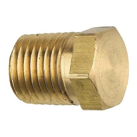 Brass Hex Plug, Male (1/4-18 Npt), 1/Bag