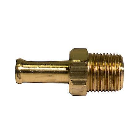Brass Rigid Male Hose Clamp, 3/8 Hose, Male (3/8-18 Npt), 1/Bag