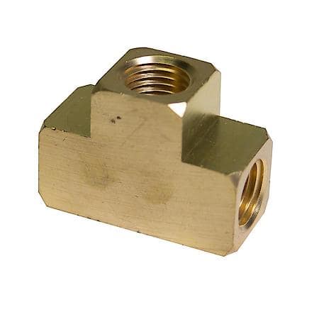 Brass Union Tee, Female (1/4-18 NPT), 1/bag