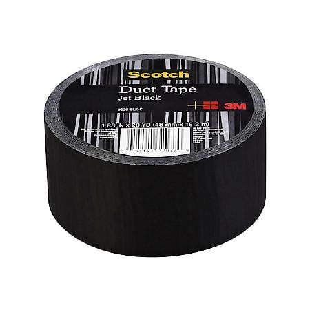 Scotch(R) Duct Tape, 920-BLK-C, 1.88 in x 20 yd (48 mm x 18,2 m) Black, 6 rls/cs