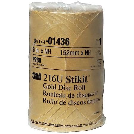Stikit Gold Disc Roll, 01436, 6 In, P280A (Sold by each)