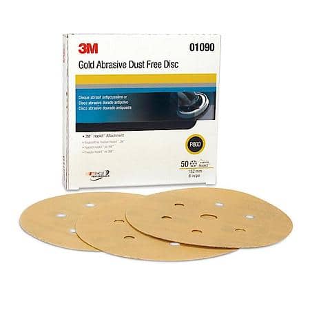 Hookit Gold Disc D/F, 01090, 6 In, P800A (Sold by each)