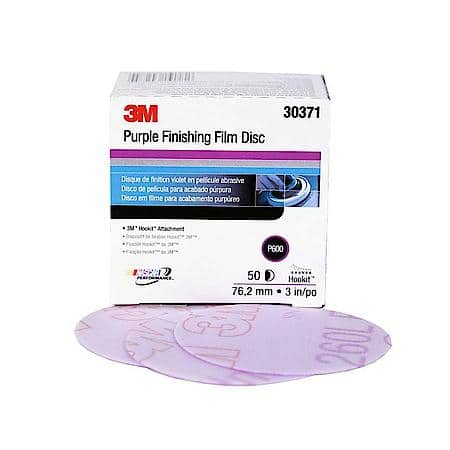 3M Hookit Purple Finishing Film Disc, 30371, 3 in, P600 (Sold by each)