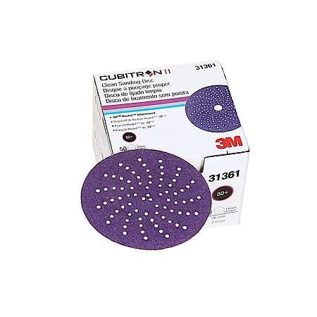 Cubitron II Clean Sanding Hookit Abrasive Disc, 3", 80+ (Sold by each)