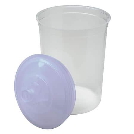 PPS Large Lid & Liner Kit, 28oz, 25 lids & Liners per kit, 125 micron full diameter filter
