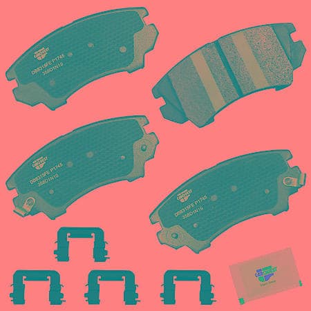 Brake Pads: With Hardware, Semi-metallic, Long Life and Quiet - Front