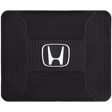 Honda Elite Utility Mat: Black with White Logo, Rubber, Durable, Universal, 1 Pack