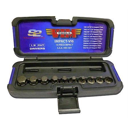 10-Pc Half Cut Stubby Fractional Sae