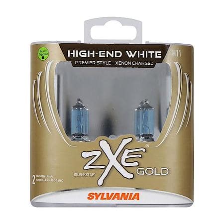 H11 SilverStar zXe Gold Halogen Headlight Bulb, High End White Light, 2 Pack