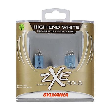 H7 SilverStar zXe Gold Halogen Headlight Bulb, High End White Light, 2 Pack