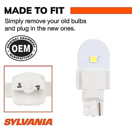 921: White LED Mini Bulb, 2 Pack