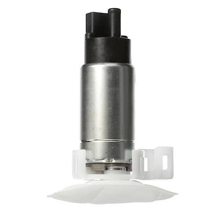 Electric Fuel Pump & Strainer Set: 12V, 2 Male Pin Terminals, Ext. Strainer
