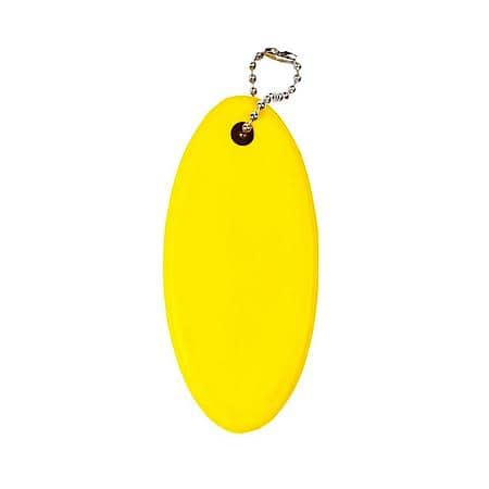 Floating Key Chain: Yellow, Vinyl, High Visibility, 1 Pack