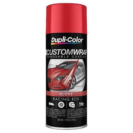 Dupli-Color, Custom Wrap Removable Coatings, Gloss, Racing Red, 11-Oz