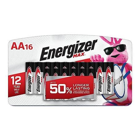Max AA Batteries (16 Pack), Double A Alkaline Batteries