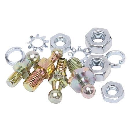 Carburetor Throttle Ball Linkage Kit with Four Ball Studs and Included Hardware
