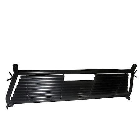 Round Tube Louver, Without Rear Cab Window Cut Out, Powder Coated, Black, Steel