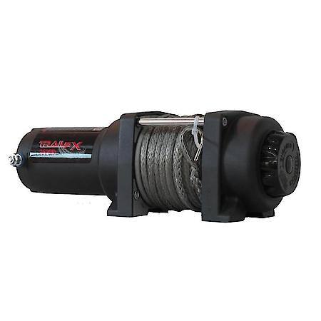 Atv/Utv Mount, Recovery Winch, 250A, 3500Lb Line Pull, 50'L Synthetic Rope