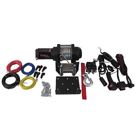 Atv/Utv Mount, Recovery Winch, 250A, 3500Lb Line Pull, 50'L Synthetic Rope