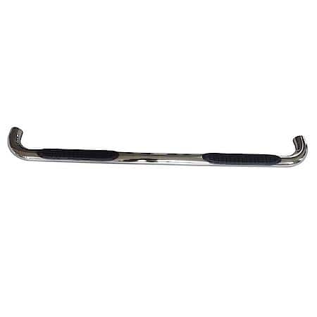 With Step Pads, 3 Inch Round Bent, Polished, Ss, Rocker Panel Mount
