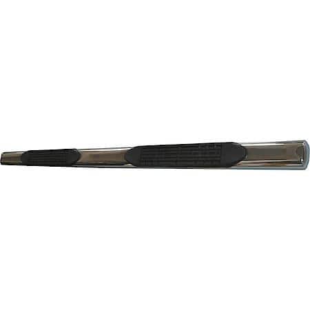 With Step Pads, 4" Oval Straight, Polished, Ss, Frame Body Mount