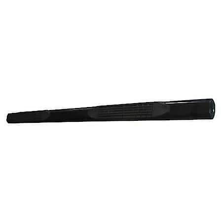 With Step Pads, 4"Oval Straight, Powder Coat Black Ms, Rocker Panel Mount