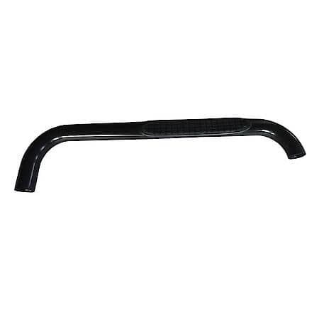 With Step Pads, 3"Round Bent, Powder Coated, Black, Steel, Frame Body Mount Bolt
